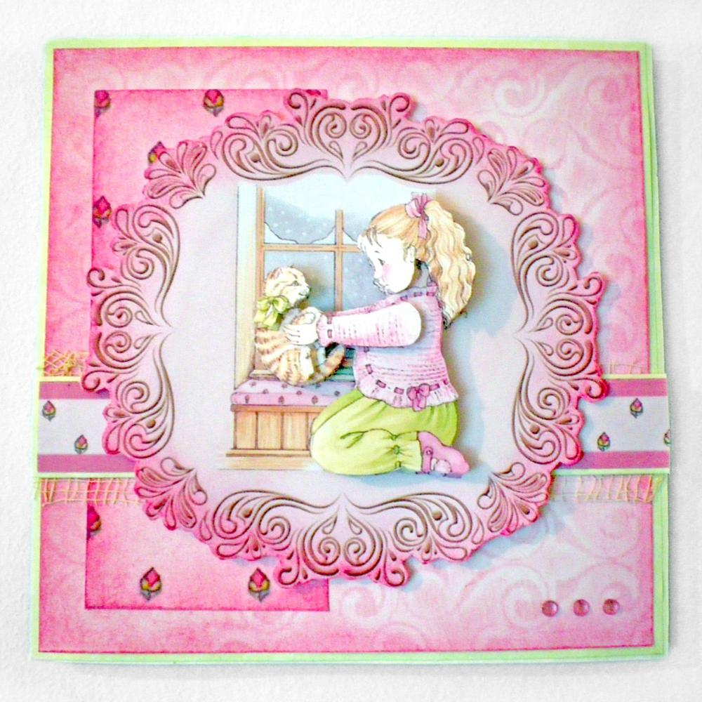 Pretty Handmade Greetings Card - blank